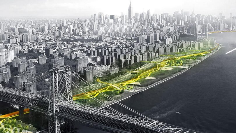 The Dryline (BIG U) addresses New York City’s vulnerability to coastal flooding with a protective ribbon in Southern Manhattan.